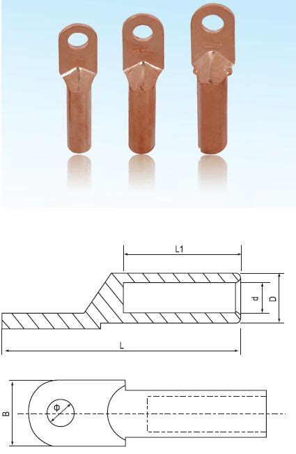 Connecting Terminals Cable Terminal Lugs Dt Crimping Types Copper Cable Lugs