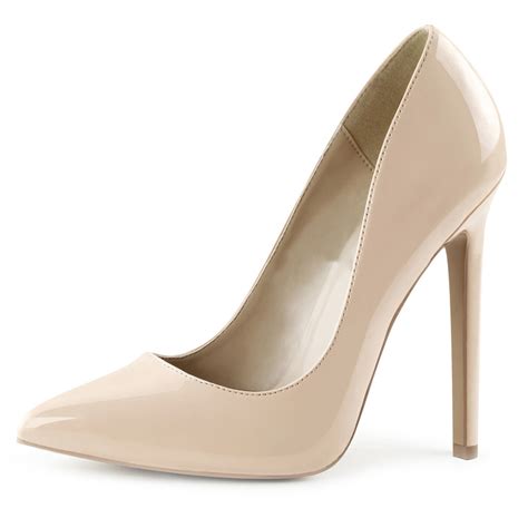 Summitfashions Womens Nude Color Heels Classic Pointed Toe Pumps