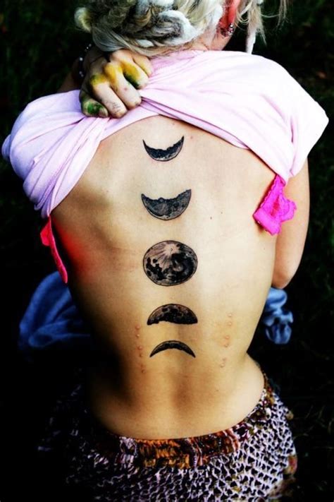 Moon Tattoo Spine Placement TattooMagz Tattoo Designs Ink Works