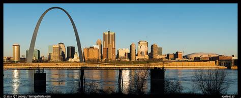 Panoramic Picturephoto St Louis Skyline Across Mississippi River At
