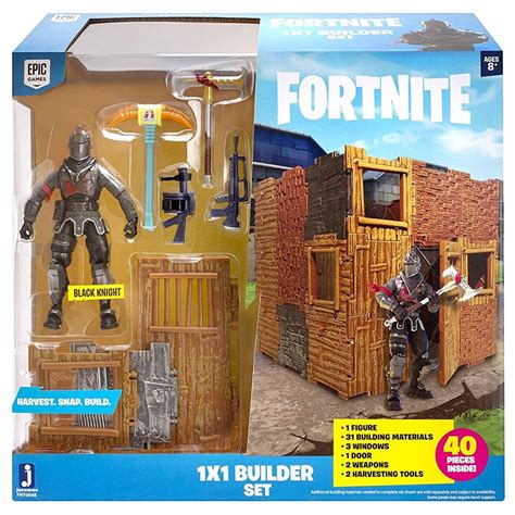 Fortnite 1x1 Builder Action Figure Playset With Black Knight Figure