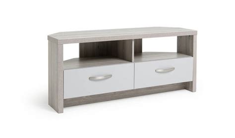 Home o?ice collection blends metal and wood for eclectic feel rustic oak finish with sturdy metal framework details makes this desk a topic of discussion Buy Habitat Venice 2 Drawer Large Corner TV Unit - Grey ...
