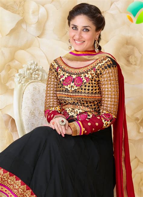 Fashion Style And Glamour World Kareena Kapoor Ankle Length Kalidar Anarkali Suit 2014 Bollywood