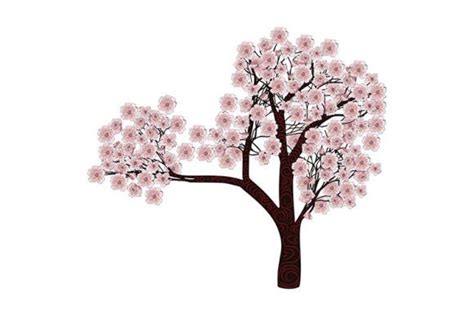 Sakura Tree In Bloom Graphic By Annartshock · Creative Fabrica