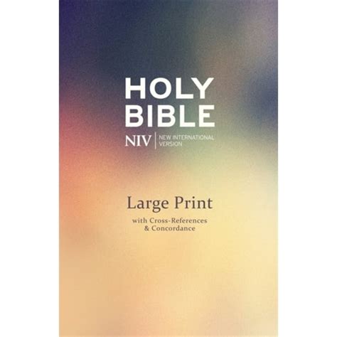 Niv Large Print Single Column Deluxe Reference Bible Hardback New