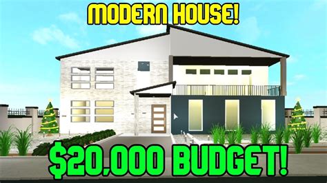 How To Build A Basic Modern House In Bloxburg 20k Budget Youtube