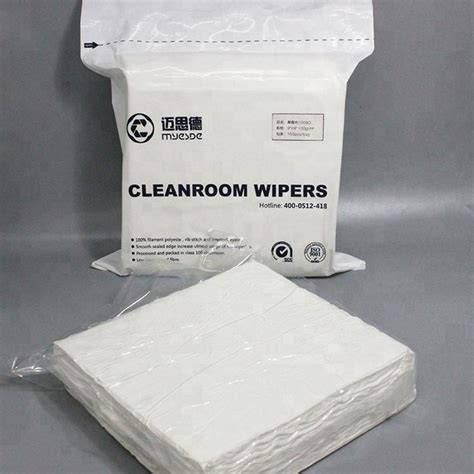 Eco Friendly Cleanroom Wiper Cloth Polyester Lint Free Wipes With