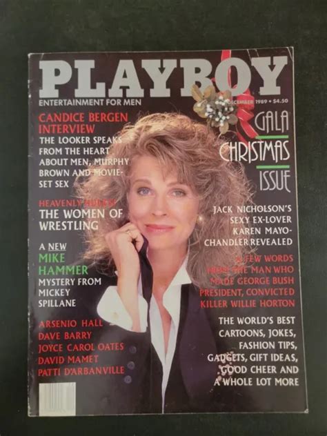 Playboy Magazine December Candice Bergen Petra Verkaik Karen Mayo
