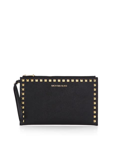 Maybe you would like to learn more about one of these? Michael Michael Kors Large Studded Zip Wristlet in Black ...