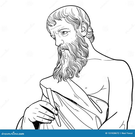 Euclides Portrait Illustration Vector Stock Vector Illustration Of