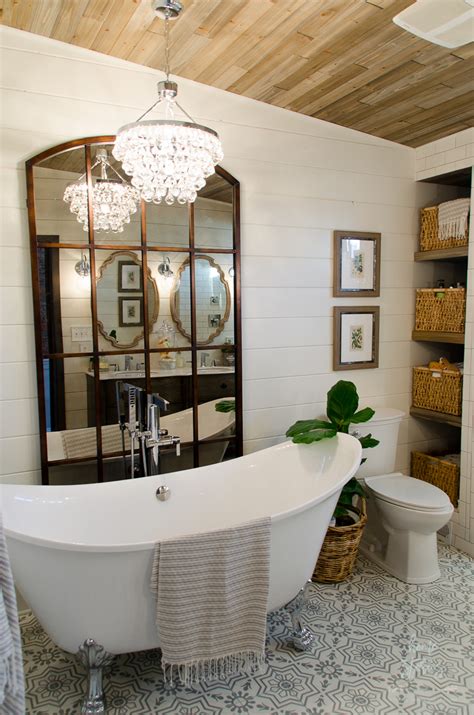 13 Beautiful Farmhouse Bathrooms ~ Hallstrom Home