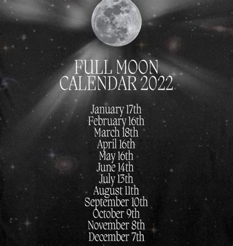 Full Moon Calendar 2022 My Eclectic Writings