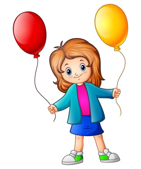 Rysunek Obraz Dziewczynka Z Balonami Rysunek