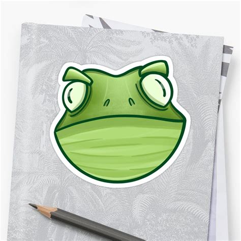Funny Frog Face Sticker By Steven Van Horick In 2021 Funny Frogs
