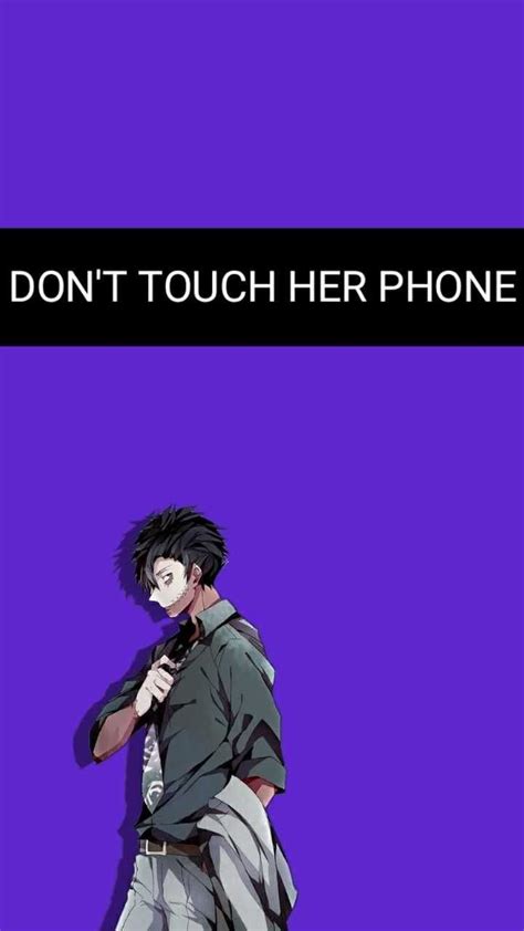 Anime Lock Screen Wallpapers Funny Iphone Wallpaper Dont Touch My