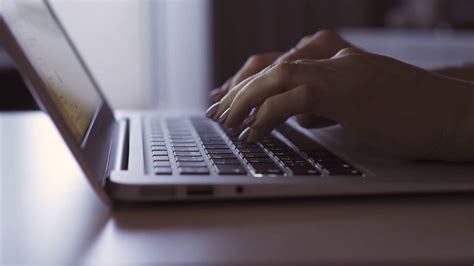 Female Hands Typing On Keyboard Of Laptop Stock Footage Sbv 321147136