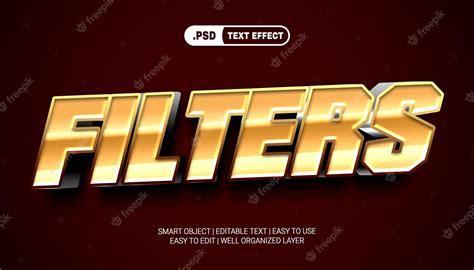 Premium Psd Filters 3d Text Effect