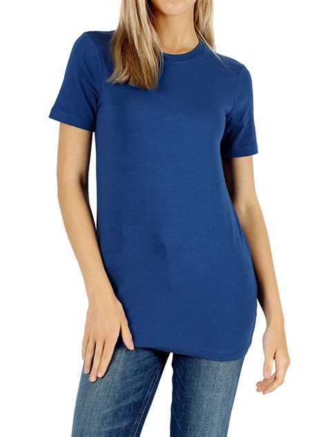 Zenana Women Plus Cotton Crew Neck Short Sleeve Relaxed Fit Basic