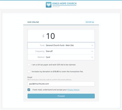 Accepting online donations using Donate - ChurchSuite Support Articles