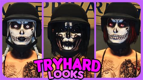 Top 3 Best Female Tryhard Face Paints And Hair Looks💀 Gta 5 Online