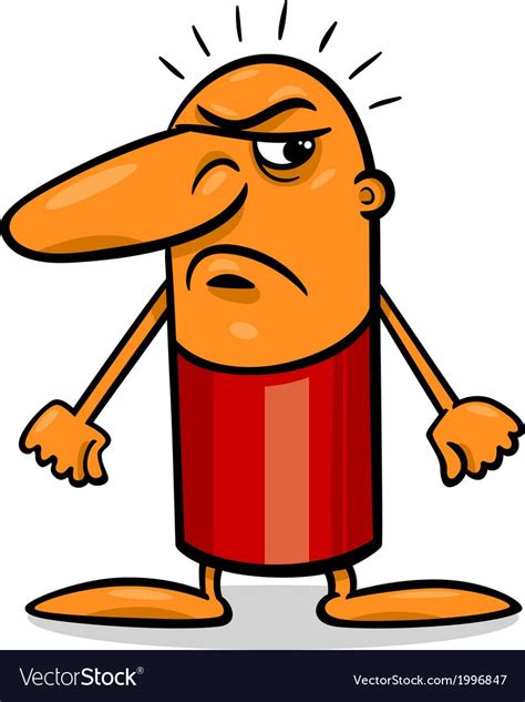 Angry Guy Cartoon Vector Image On Vectorstock