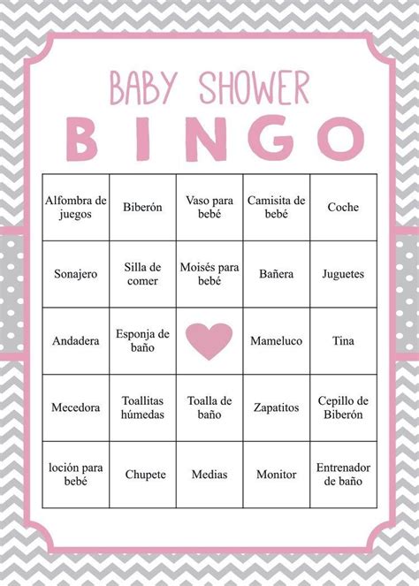 Bingo De Baby Shower Para Imprimir Gratis Baby Shower Bingo Baby