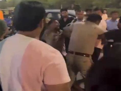 Caught On Cam Cop Thrashed By Miscreants In Noida After Being Asked To Follow Rules Uttar
