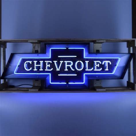 5 Foot Chevrolet Bowtie Neon Sign In Steel Can Car Garage Neon Light 60