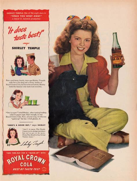 1944 shirley temple royal crown cola ad 1 vintage advertisements vintage ads old advertisements