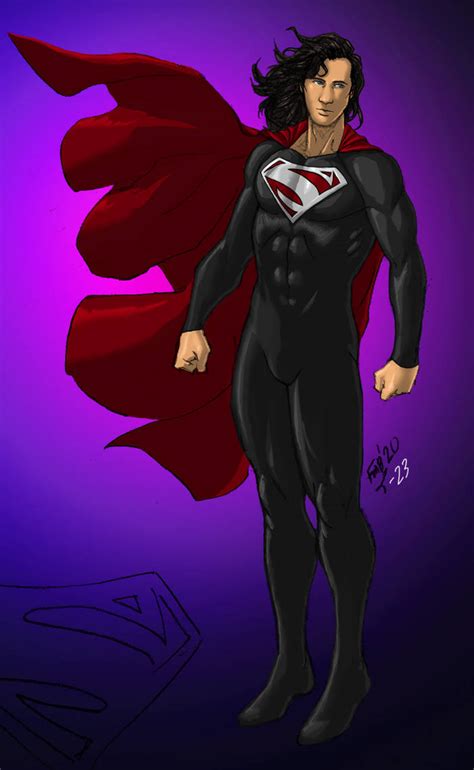 New Earth Superman Black Suit By Kyomusha On Deviantart