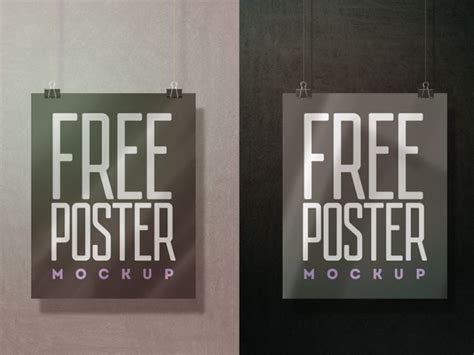 A free hanging banner mockup that can help you to display any advert or branding, country flag, team flag, club flag or a want to present custom design to your clients in outdoor realistic environment. Hanging Wall Poster Mockup Free PSD - Download PSD