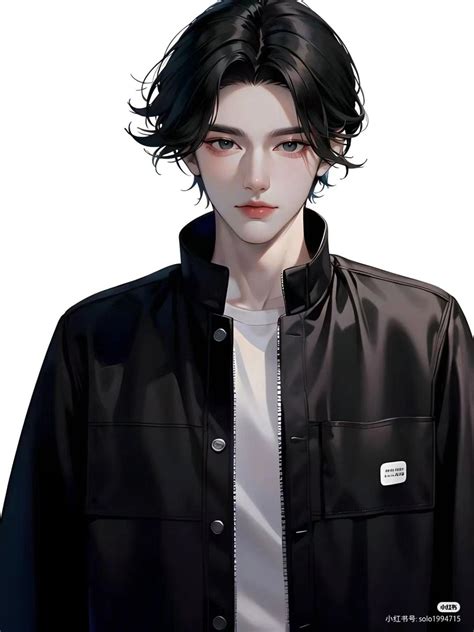 Handsome Anime Boy With Black Hair