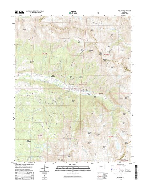 Mytopo Telluride Colorado Usgs Quad Topo Map