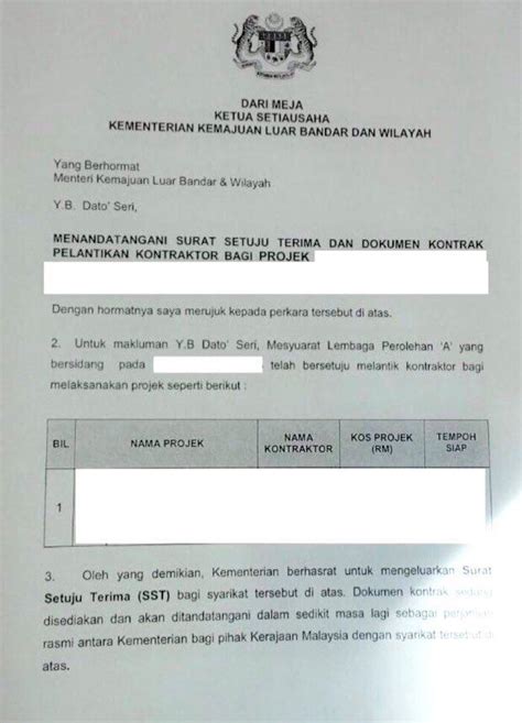 Jadi dalam surat tersebut wajib sifat surat kuasa. Syarikat kroni digagalkan, Timbalan Menteri, KSU MoTAC ...