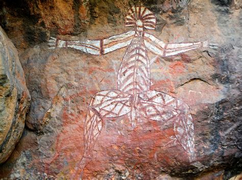 Aboriginal Rock Painting Queensland Ancient Symbols A
