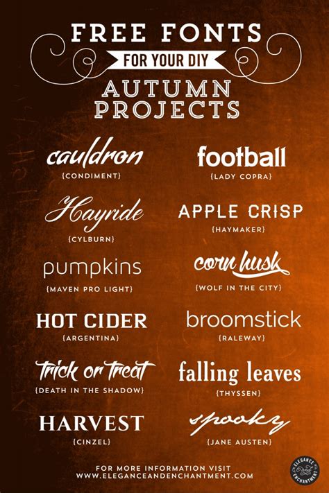Free Fonts For Diy Autumn Projects Volume 1
