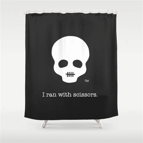 I Ran With Scissors Shower Curtain By Golden Gnome Design Society6