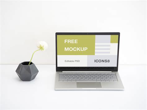 Download Free Workspace Laptop Mockup | Mockuptree