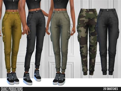 Shakeproductions 568 Cargo Pants Sims 4 Clothing Sims 4 Mods