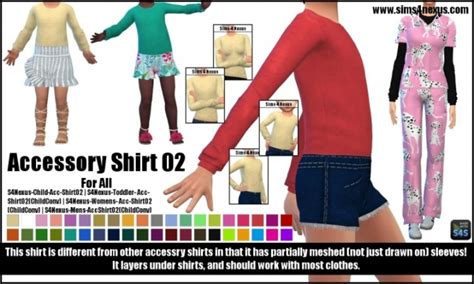 Accessory Shirt 02 By Samanthagump At Sims 4 Nexus Sims 4 Updates