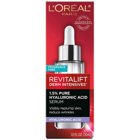Hyaluronic acid helps replenish and hold cell moisture, leading to hydrated, plump skin. Hyaluronic Acid Serum for Skin, L'Oreal Paris Skincare ...