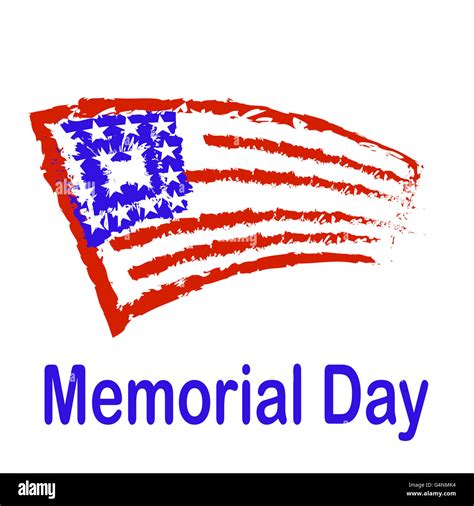 Memorial Day American Flag Background Stock Photo Alamy