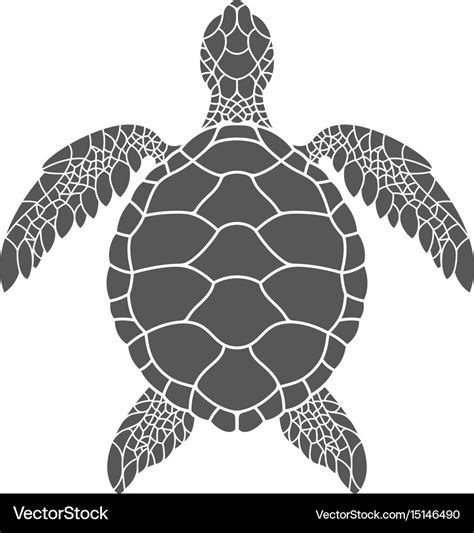 Sea Turtle Silhouette Vector