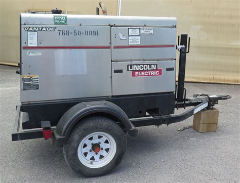 2011 Lincoln Electric Vantage 500 Welder Generator On Trailer Sn