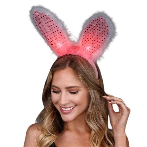 Led Light Up Bunny Ears Best Glowing Party Supplies