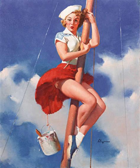 Sitting Pretty Gil Elvgren Vintage Pin Up Art Poster Etsy