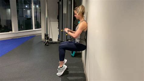 Wall Squat With Calf Raise Youtube