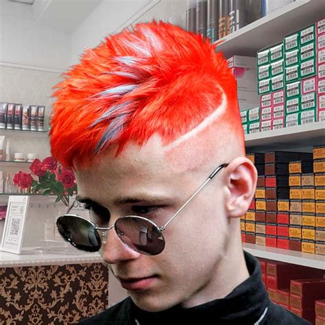 Красные волосы мужские цена окрашивания в красный цвет в Москве