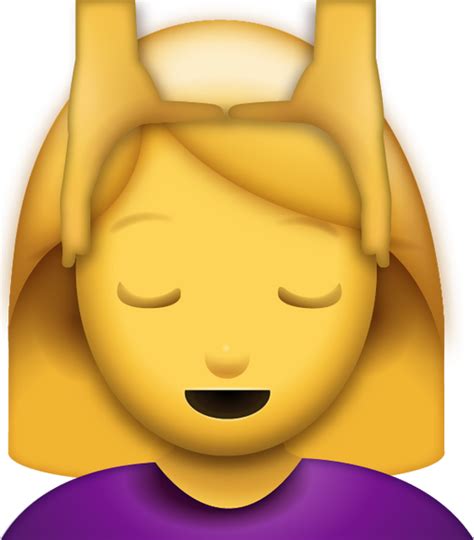 Girl Getting Massage Emoji Free Download Ios Emojis Emoji Island