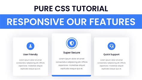 Responsive Our Features Section Html And Css Tutorial Youtube